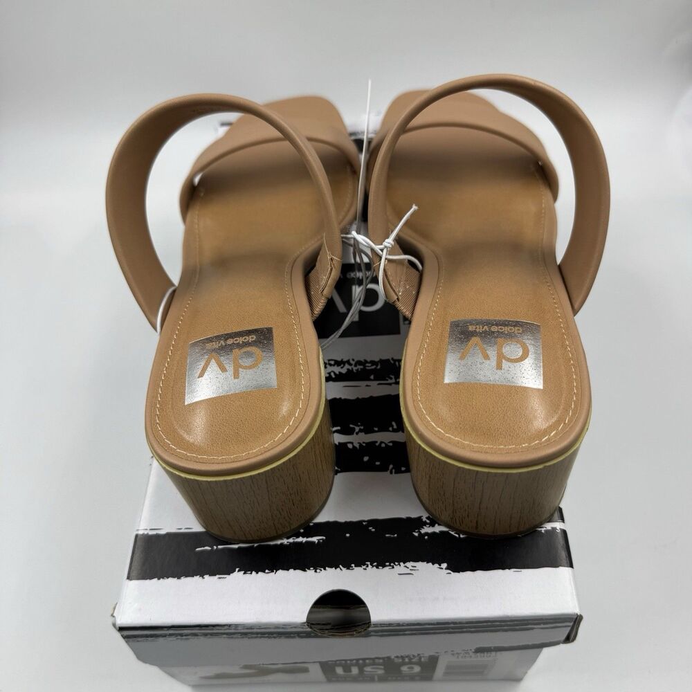New Dolce Vita Sharona Women’s Dual Straps with Block Heel Sandals Cafe Size 9 - Picture 8 of 14